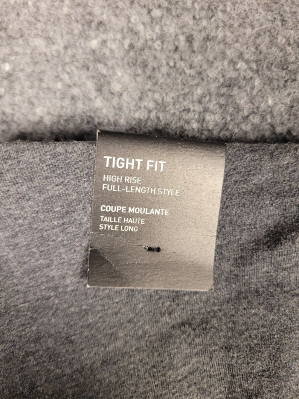 NWT Adidas High-Waisted Logo Leggings Women's XS Dark Grey Heather/Blue Fusion - Picture 6 of 7